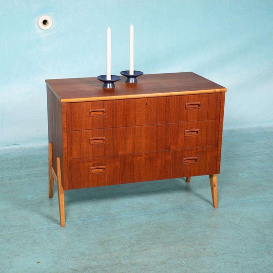 Image 1 of Vintage gerenoveerde sideboard teak, Midcentury 60s chest