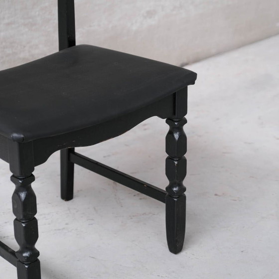 Image 1 of Set van 6 vintage "Razor" eikenhouten Deense eetkamerstoelen van Henning Kjaernulf