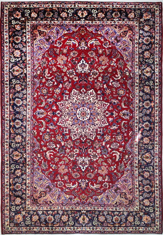 Image 1 of Origineel handgeknoopt Perzisch tapijt Isfahan Fijn 420 X 296 Cm Topconditie