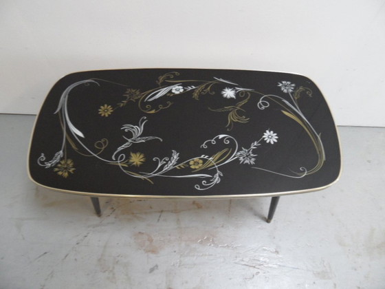 Image 1 of Vintage Salontafel Met Glazen Blad 1960'S