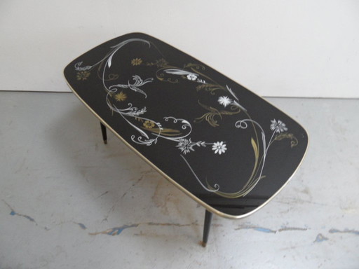 Vintage Salontafel Met Glazen Blad 1960'S