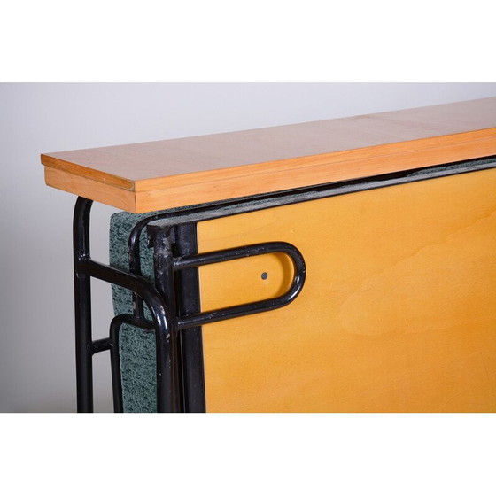 Image 1 of Vintage bruin en blauwe Bauhaus bank, jaren 1930