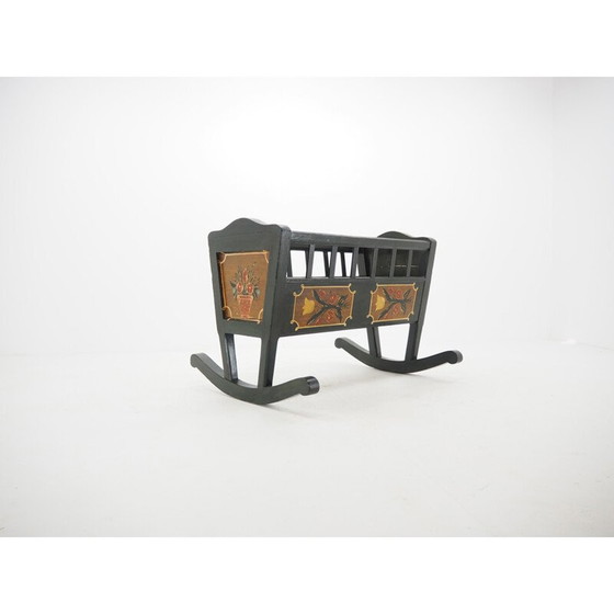 Image 1 of Vintage Volkskunst Schommelwieg, 1830