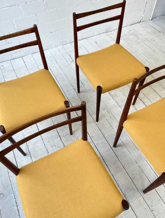 Image 1 of 4x Set Vintage Teakhouten Stoelen Deens Design Stoel