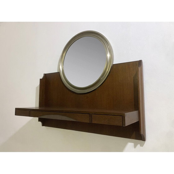 Image 1 of Mid Century wandconsole met spiegel, Italië 1960