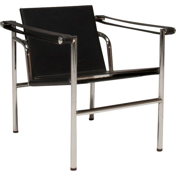 Image 1 of Vintage stalen fauteuil van Le Corbusier, Pierre Jeanneret en Charlotte Perriand voor Cassina, 1965