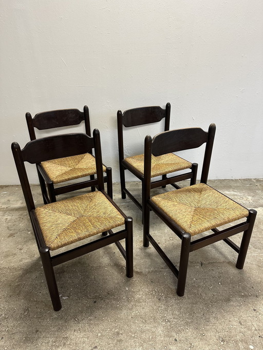 4x Vintage Eetkamerstoelen