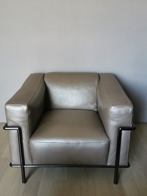 Natuzzi Leren Fauteuil Frank Platina Kleur