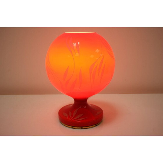 Image 1 of Vintage lamp en verre par Lighting glas Valasske Mezirici, Tchécoslovaquie 1970