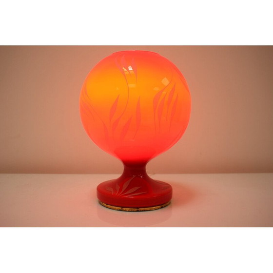 Image 1 of Vintage lamp en verre par Lighting glas Valasske Mezirici, Tchécoslovaquie 1970