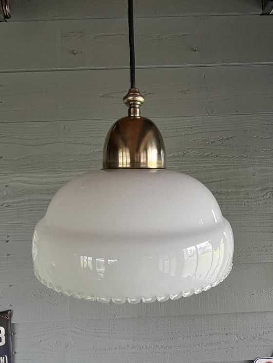 Image 1 of Vintage Melkglazen Hanglamp 