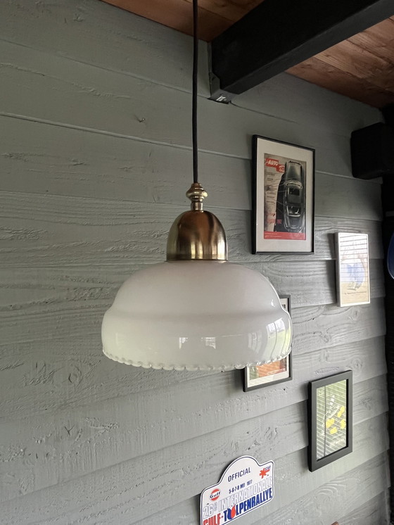 Image 1 of Vintage Melkglazen Hanglamp 