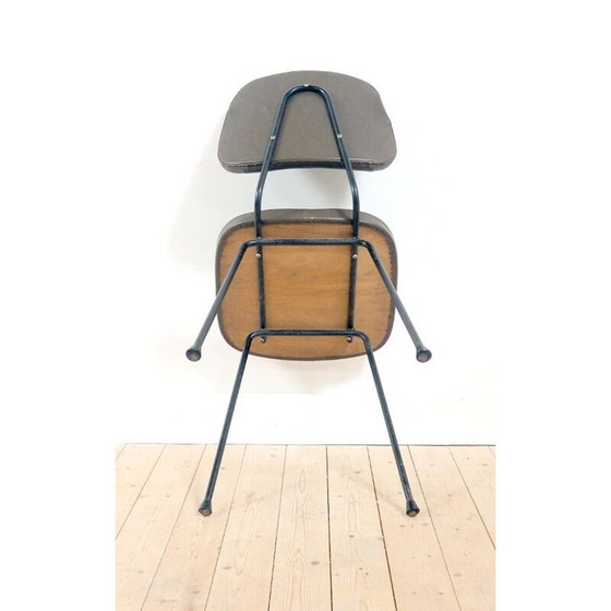 Image 1 of Set van 4 vintage kaki stoelen 1960