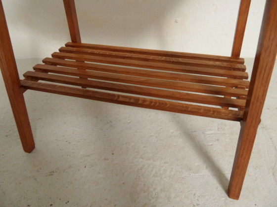 Image 1 of Vintage eiken bijzet tafel 