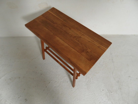 Image 1 of Vintage eiken bijzet tafel 