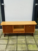Vintage tweekleurig laag bord