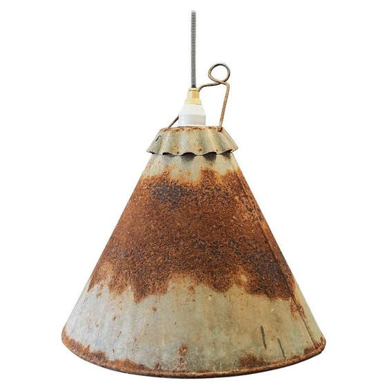 Image 1 of Metalen lamp, industriële stijl, 1950S