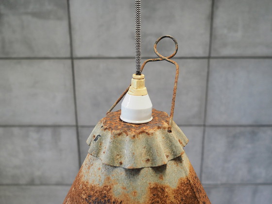 Image 1 of Metalen lamp, industriële stijl, 1950S