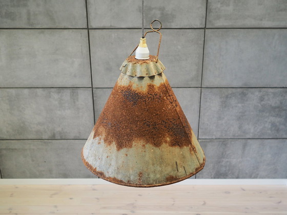 Image 1 of Metalen lamp, industriële stijl, 1950S