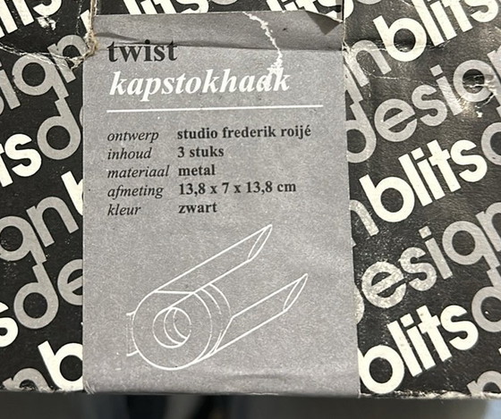 Image 1 of 3x Design Wandhaak Prikkeldraad Wasknijper Kapstokhaak