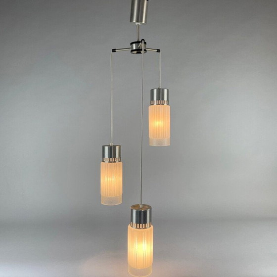 Image 1 of Vintage kroonluchter met drie armen, Tsjecho-Slowakije 1970