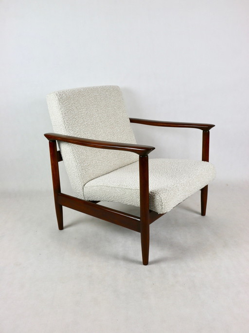 Witte Ivoor Boucle Gfm-142 Fauteuil Toegeschreven aan Edmund Homa, 1970S - Set van 2 Fauteuils