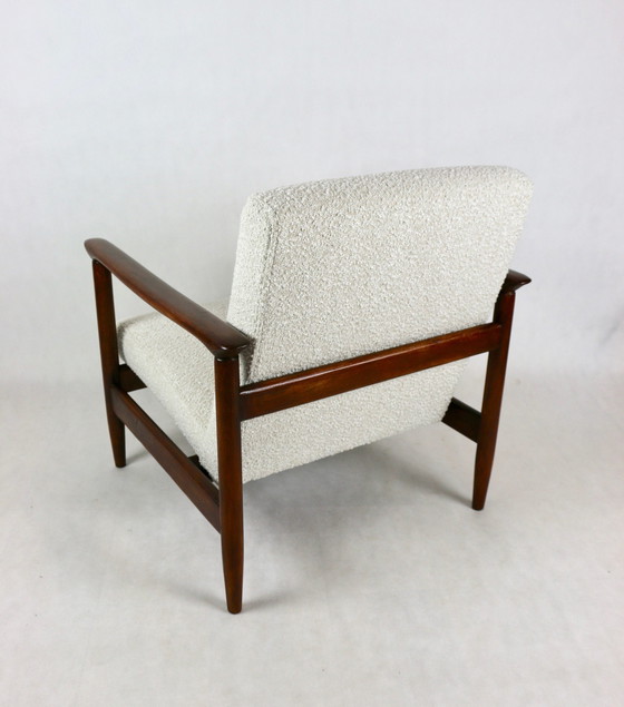 Image 1 of Witte Ivoor Boucle Gfm-142 Fauteuil Toegeschreven aan Edmund Homa, 1970S - Set van 2 Fauteuils