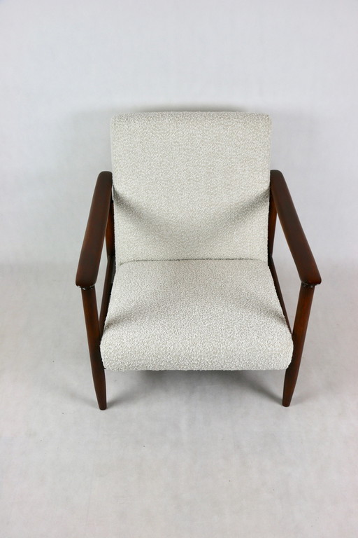 Witte Ivoor Boucle Gfm-142 Fauteuil Toegeschreven aan Edmund Homa, 1970S - Set van 2 Fauteuils