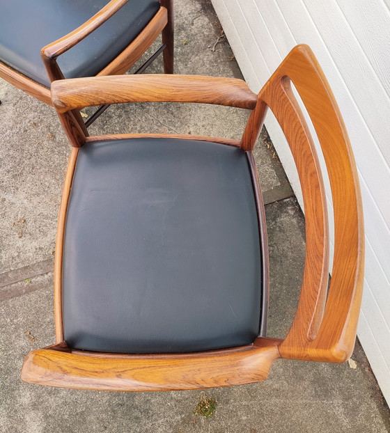 Image 1 of 2 vintage eetkamerstoelen - Deens Design, Bramin H.W. Klein, jaren '60