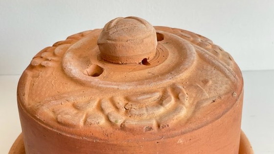 Image 1 of Art Nouveau aardewerk botervlootje Frankrijk