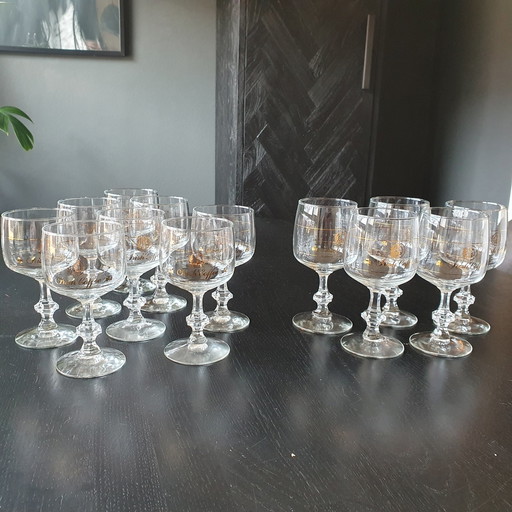 113 X Vintage De Lager Model Gouden Opdruk Kristal 