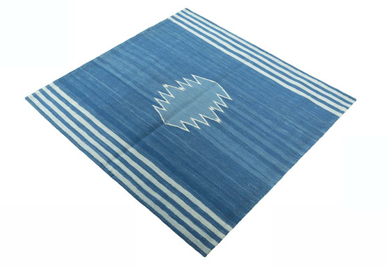 Image 1 of Handgeweven design kelim Fars - 117 X 121 Cm (Nieuw)