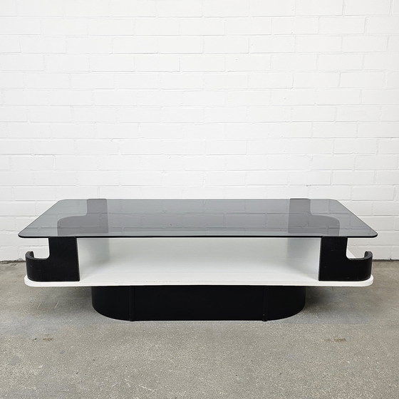 Image 1 of Vintage space age salontafel met rookglas