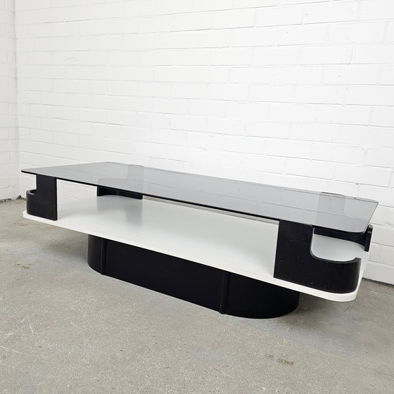 Image 1 of Vintage space age salontafel met rookglas