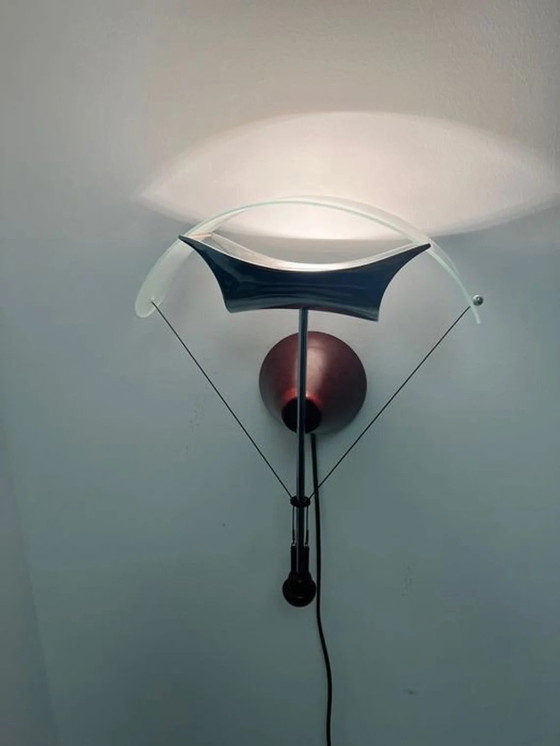 Image 1 of Wandlamp, Sconce, Mid Century Modern, Art Deco, Post Modern, Ernesto Gismondi, Artemide, Luxe Verlichting, Uniek