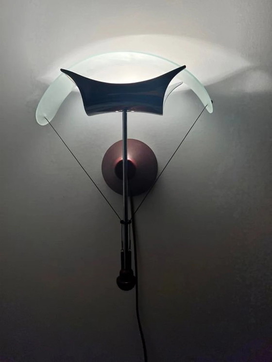 Image 1 of Wandlamp, Sconce, Mid Century Modern, Art Deco, Post Modern, Ernesto Gismondi, Artemide, Luxe Verlichting, Uniek