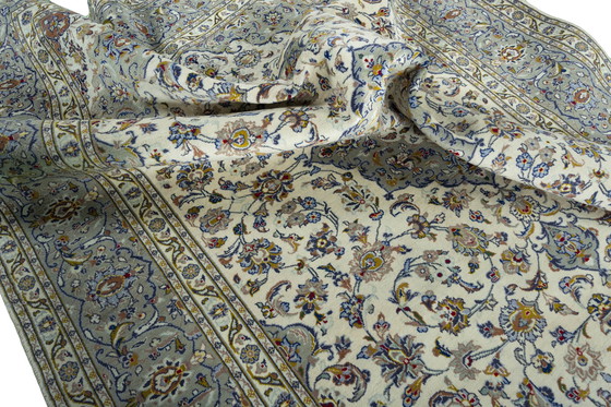 Image 1 of 348 X 247 Cm Handgeknoopt Keshan Vloerkleed In Beige