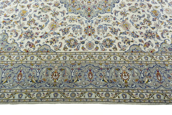 Image 1 of 348 X 247 Cm Handgeknoopt Keshan Vloerkleed In Beige