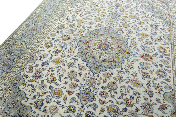 Image 1 of 348 X 247 Cm Handgeknoopt Keshan Vloerkleed In Beige