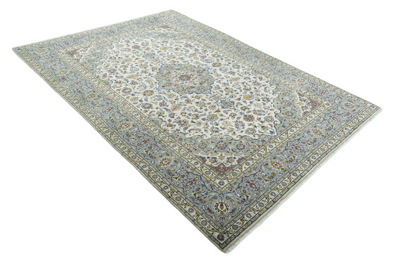 Image 1 of 348 X 247 Cm Handgeknoopt Keshan Vloerkleed In Beige