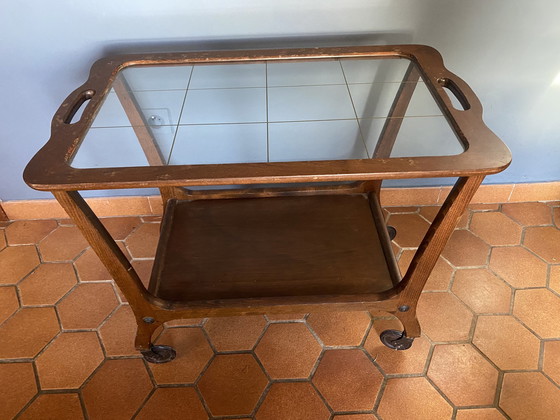 Image 1 of Butlertray Trolley Serveerwagen Jaren 30