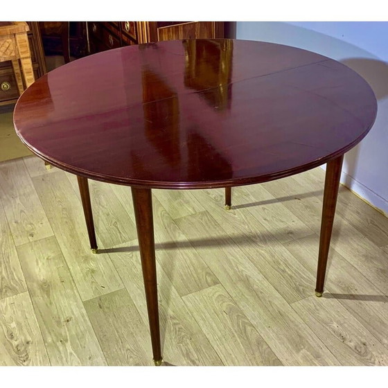 Image 1 of Vintage mahoniehouten ronde tafel