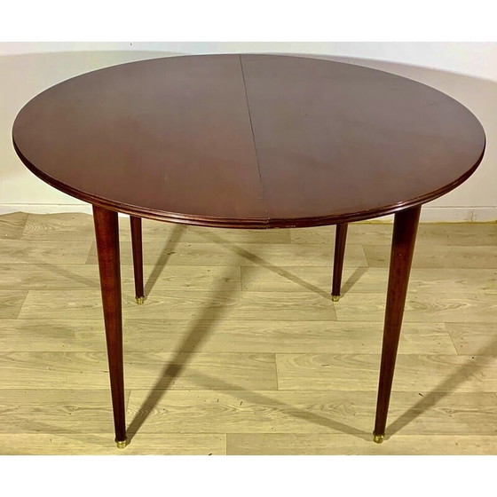 Image 1 of Vintage mahoniehouten ronde tafel