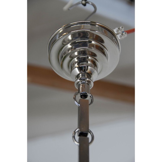 Image 1 of Vintage art deco kroonluchter met 3 vlammen, 1920