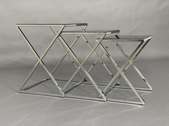 Image 1 of Moderne glazen tafels bijzettafels glazen tafel salontafel uitschuifbaar