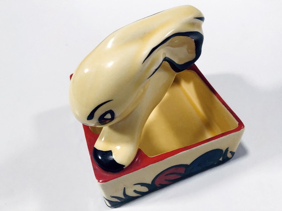Image 1 of Konijn asbak - Lege zak - Aardewerk - Art Deco - Ditmar Urbach - 1930