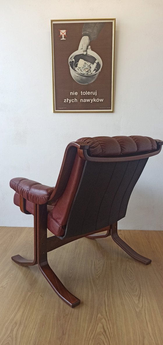 Image 1 of Mid Century Moderne Leren Fauteuils