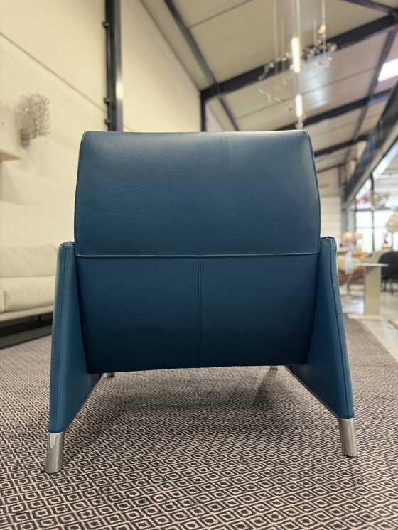 Image 1 of Leolux Felizia Fauteuil hoog blauw leer