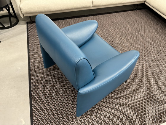 Image 1 of Leolux Felizia Fauteuil hoog blauw leer