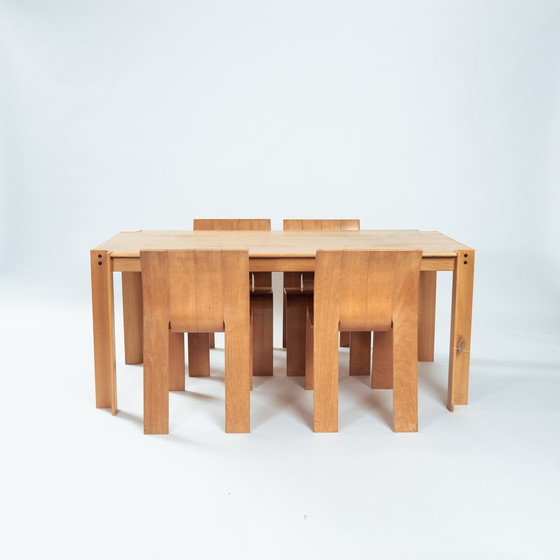 Image 1 of Gijs Bakker Stroken Set Stoelen Tafel, Castelijn, 1960S